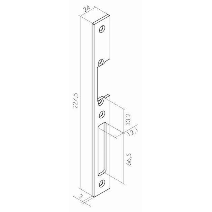 Plaque Avant(Face)Inox Long .26