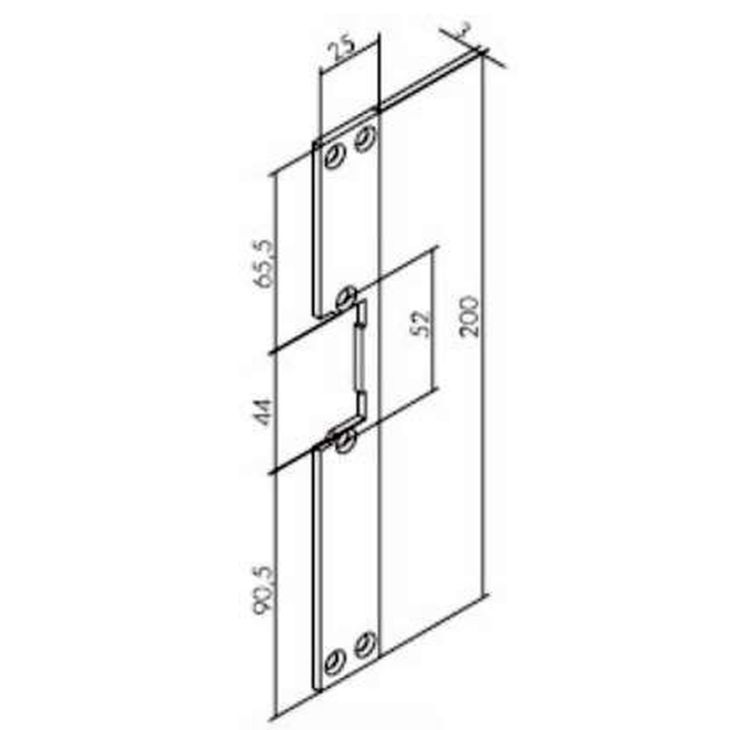 Voorplaat Inox Kort .66 