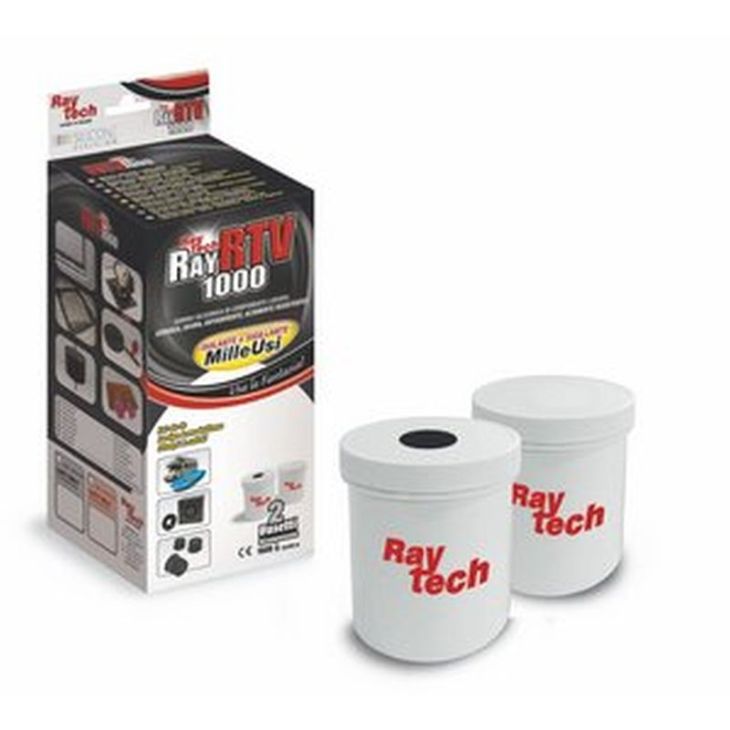 Ray-RTV 1000-N Caoutchouc en silicone bi-composant en pots de 1 kg, noir.