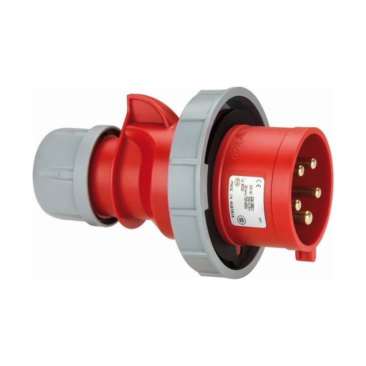Fiche CEE mâle, IP67, 32 A, 3 pôles, 230 V, 6h, bleu