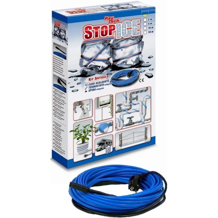 Stop Ice 10/12 kit verwarmingskabel met thermostaat en stekker (10m)