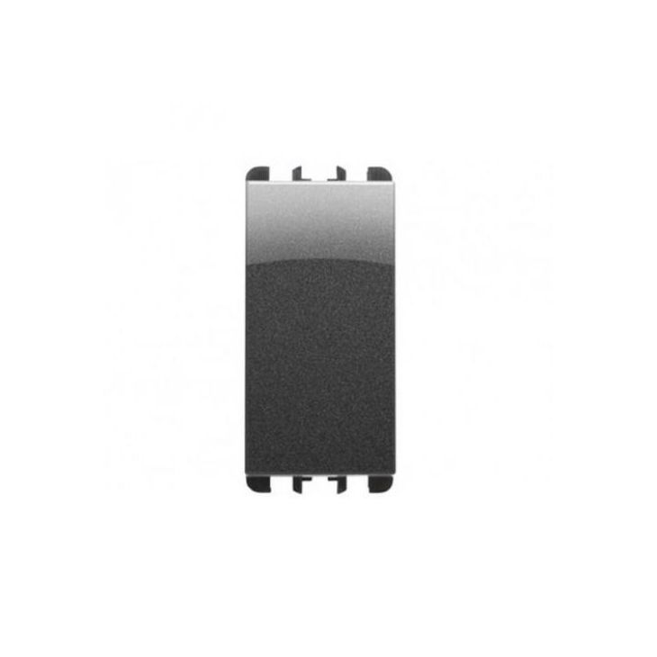 Standaard - Drukknop  10A, 1 mod, Dark Iron - SU10108AC