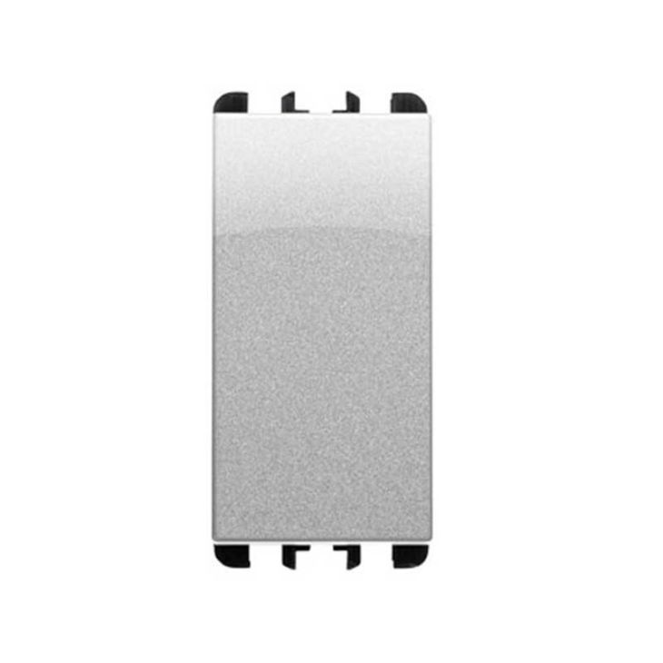 Standaard - Drukknop  10A, 1 mod, Aluminium - SU10108AL