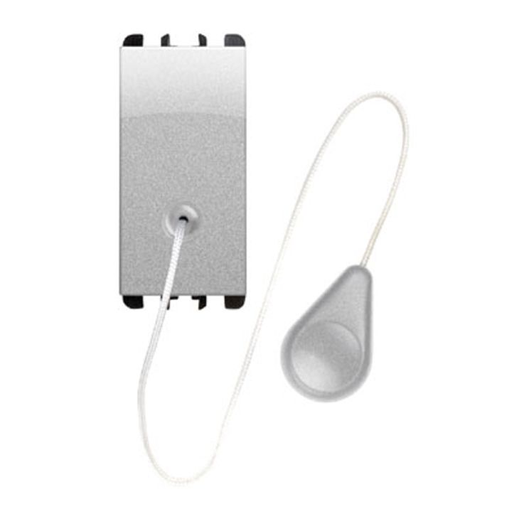 Standaard - Trekschakelaar 10A, 1 mod, Aluminium - SU10118AL