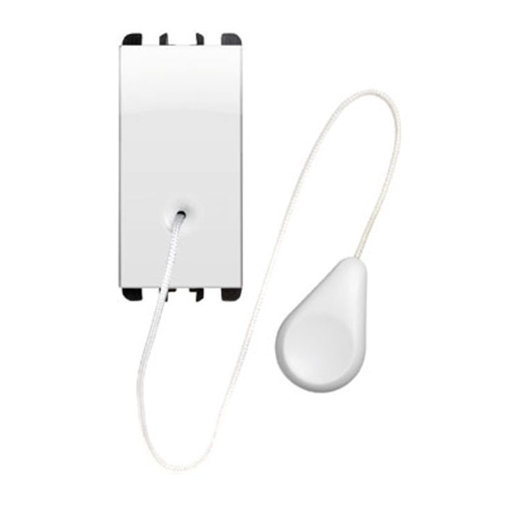 Standaard - Trekschakelaar 10A, 1 mod,sneeuw wit - SU10118BG