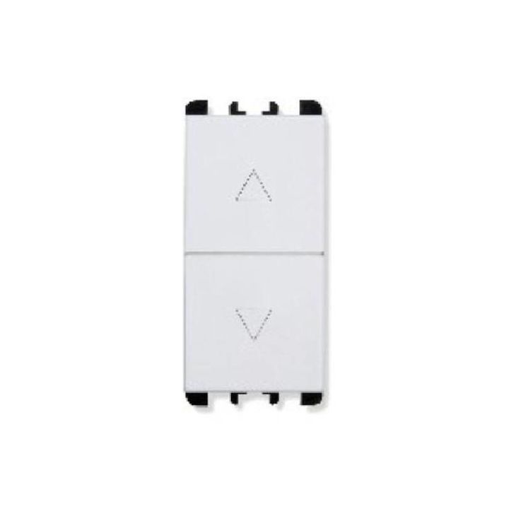 Standard - Bouton poussoir double 1P+1P NO 10A , 1 mod, blanc - SU10138B