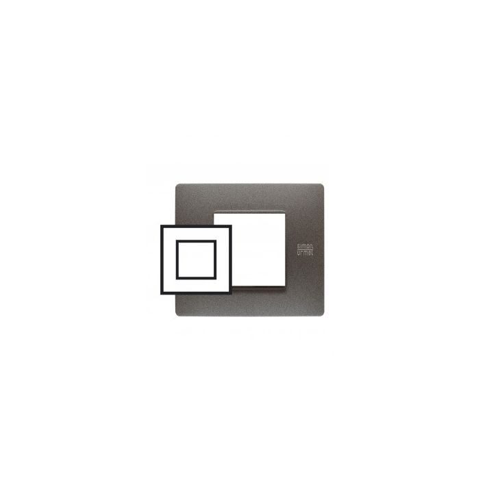 Flexa plaque de recouvre technopolymère  2 mod. Graphite Noir
