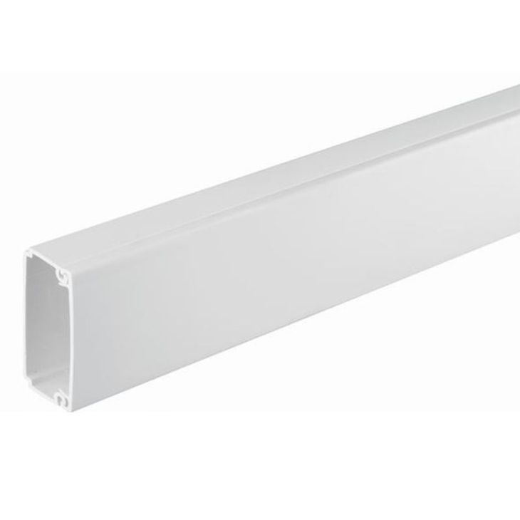 Moulure PVC 20x30 2 compartiments - Blanc neige -Prix/Metre