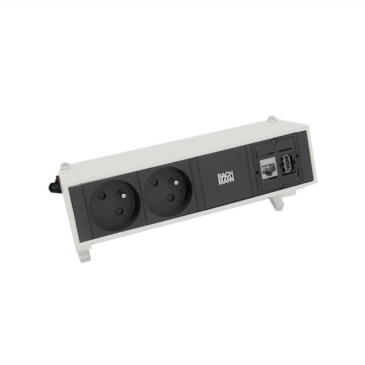 DESK2 3 modules (2x UTE + 1xCAT6 A + 1xHDMI) blanc RAL9010