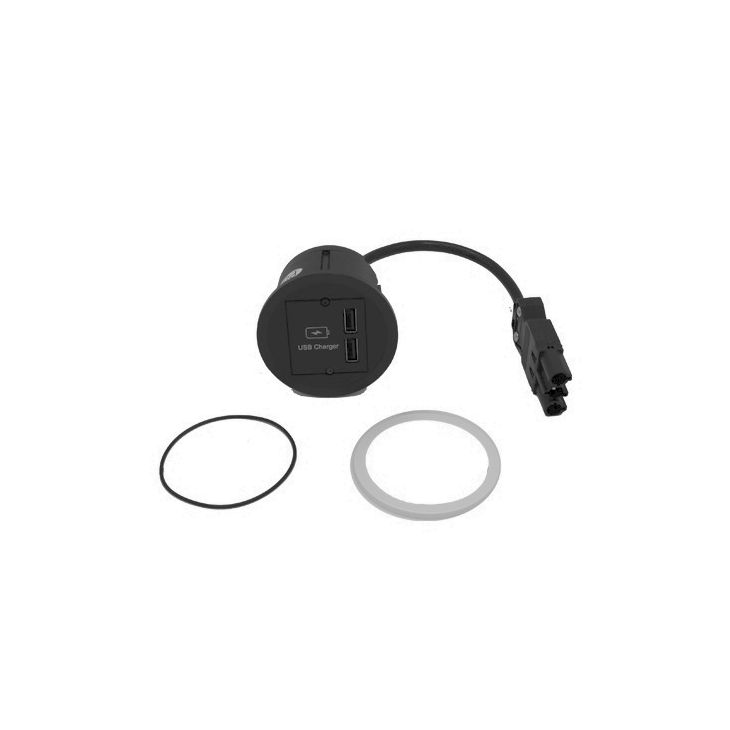 PIX (1x USB charger) avec 2 anneaux noir/blanc + 0,2m GST18