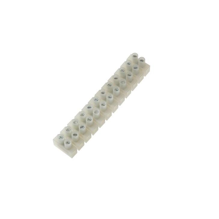 Lusterklem, 12p 25mm², wit