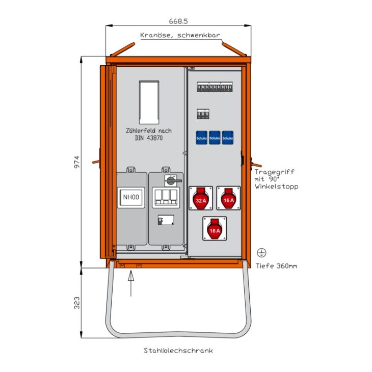 Verbindingsverdeler 44 kVA