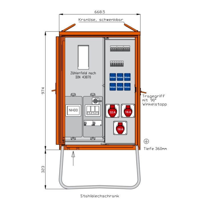 Anschlussverteiler 44 kVA