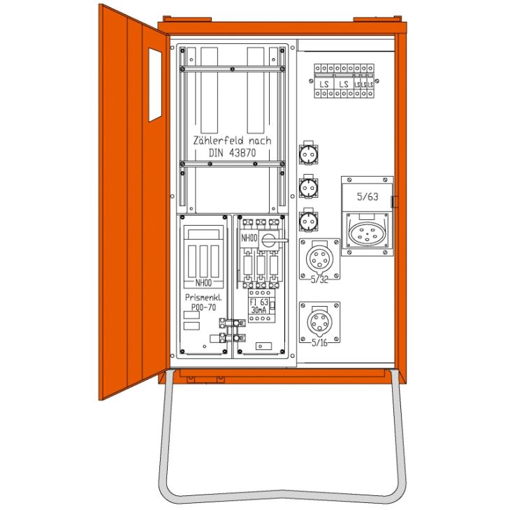 Werf- en werkplaatsmateriaal - Walther Werke - Verbindingsverdeler 44 kVA - WAV0160B