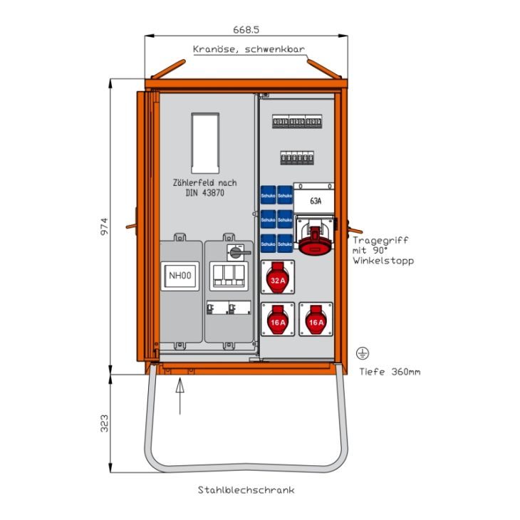 Anschlussverteiler schrank