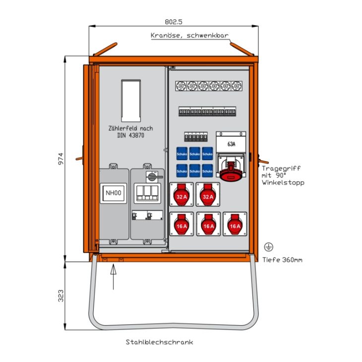 Anschlussverteiler 55 kVA