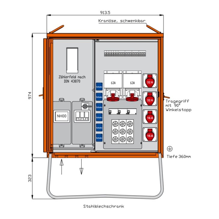 Anschlussverteiler 69 kVA