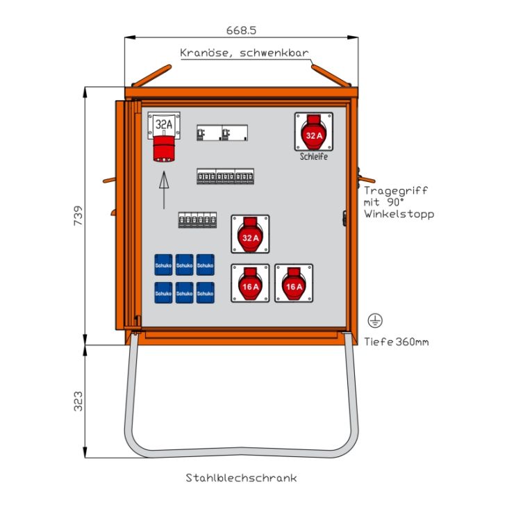 Werf- en werkplaatsmateriaal - Walther Werke - Eindverdeler 22 kVA - WEV0795