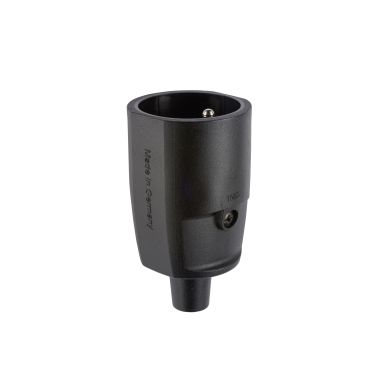 Compact koppelstekker, kunststof (PP), zwart, met AB, IP20