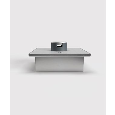 Vloerdoos 2004Q - 3x UTE + 2x CAT6a, inox met alu panoramische cilinder IP65