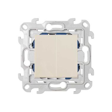 S24 Interrupteur double unipolaire, couleur: ivoire