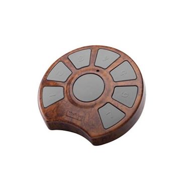 GALETBOISP - Télécommande ronde en bois de luxe avec 8 boutons poussoirs