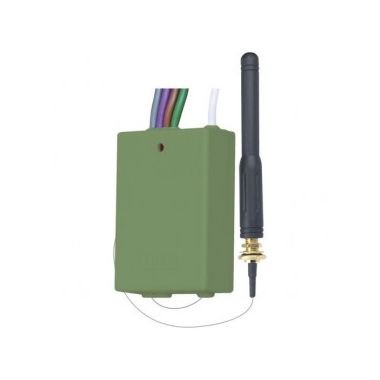 E4BPPX - Émetteur encastré à quatre canaux pour bouton-poussoir à impulsion (avec antenne externe)