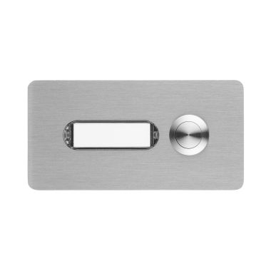ETA520 - Drukknop voor deurbel met naamplaat en LED verlichting, inox -wit