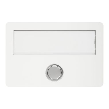 ETA 642 - Bouton-poussoir pour sonnette avec plaque signalétique et éclairage LED, blanc