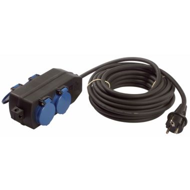 Verdeeldoos 4-voudig 10m H05RRF3G1.5 230v 16A IP44