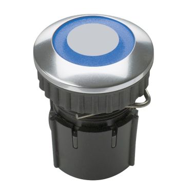 PROTACT 220 LED Ronde inbouw RVS drukknop met blauwe LED-verlichting, IP 54