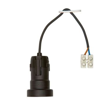 Bouwzone stopcontact, kunststof, zwart met kabel 0,2m