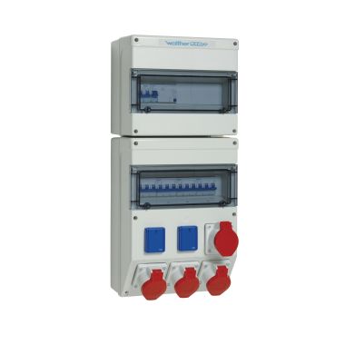 Kunststoff stopcontact combinatie