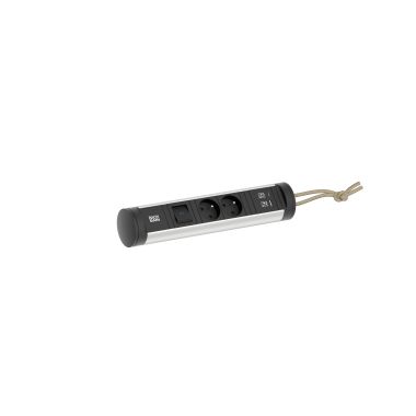 CYCLE Loop 2x UTE, 1x interrupteur, 1x USB A&C Charger 2,5m H05Z1Z1 3G 1,5mm² CEE7/7 plug