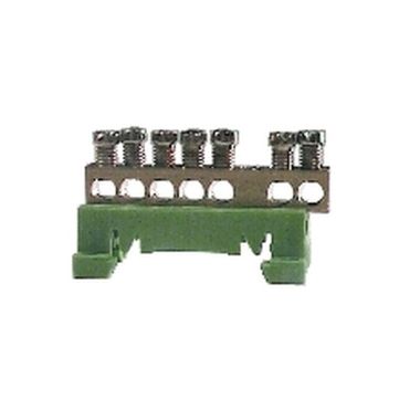 Nulscheidingsrijgklem, 12 x 10mm², 63A, geel-groen