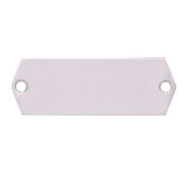 GRAV.SCH.500-9 EV1 Geanodiseerd zilveren graveerplaat, buitenafm.: 20 x 58 mm