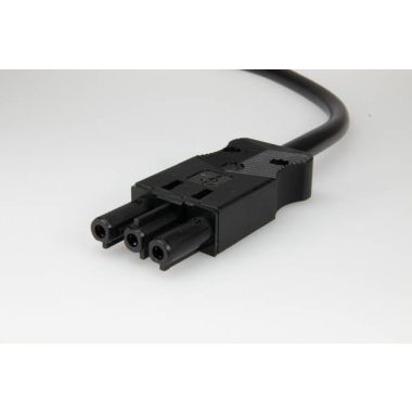 AC166 ALCGB Aansluitsnoer female, 3-polig, 2,5mm², 200cm. zwart, B2ca