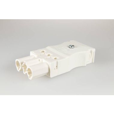 AC166 GSTPF fiche mâle, 3-pôles, blanc