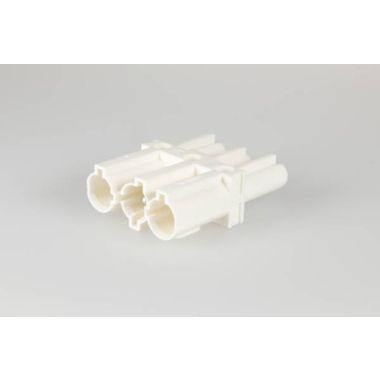 AC166 GKU fiche mâle, 3-pôles blanc