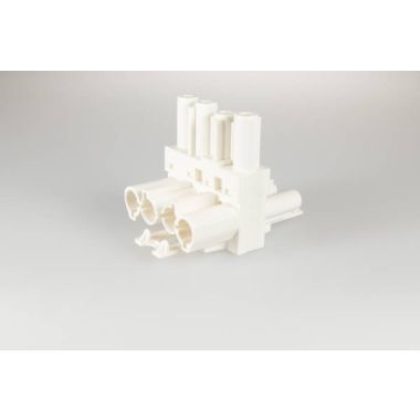 AC166 GVT 3 splitter, 4-pôles, 1 in 2 out, blanc