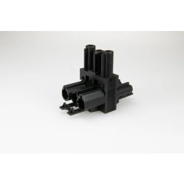 AC166 GVT 3 Splitter, 3-polig, 1 in 2 uit,  zwart