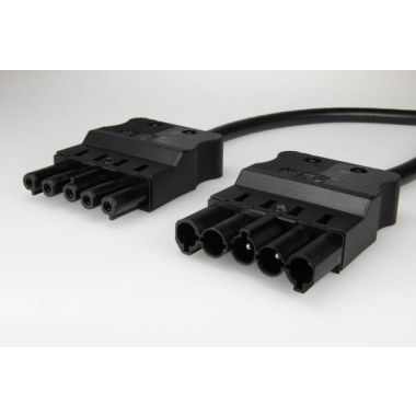 AC166 G VLC Koppelsnoer M/F, 5-polig, 1,5mm², 300cm, zwart, Dali, Cca