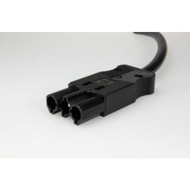 AC166 G ALSC Aansluitsnoer male, 3-polig, 1,5mm², 50cm, zwart, Cca