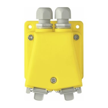 Flensdoos IP67, geel