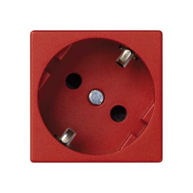 K45 Stopcontact 2P+aarding Schuko snelleaansluiting - Rood