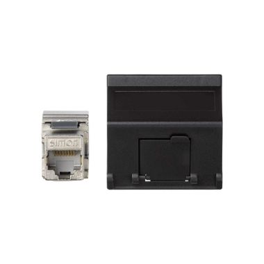 K45 Plaque VDM Incliné avec volet 1 x RJ 45 Cat. 5e FTP - Gr