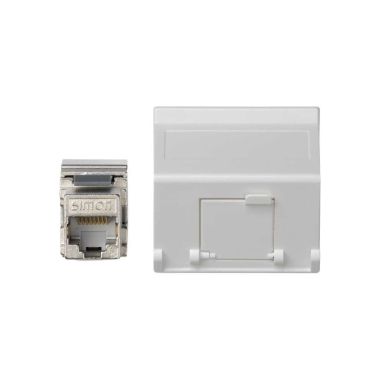 K45 Plaque VDM Incliné avec volet 1 x RJ 45 Cat. 5e FTP - Bl