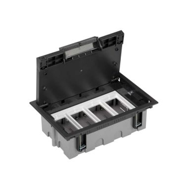 K45 vloerdoos 8XK45 90mm diep - grafietgrijs