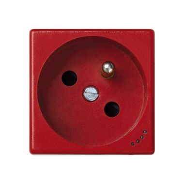 K45 Prise de courant 2P avec T connexion avec vis avec Voyant - Rouge