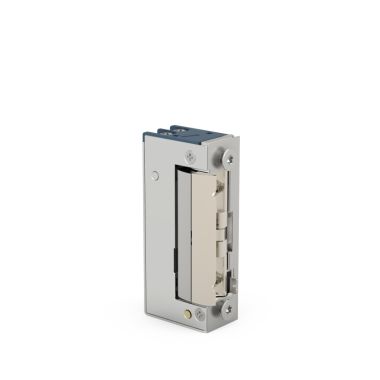 Serie 5U - Elektrisch deurslot standaard hold-open + ontgrendeling (10-24V AC/DC- 12V DC 100%) met dagschootgeleider 